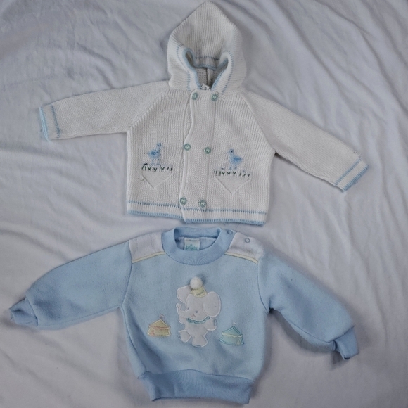 Vintage Baby Knit Sweater Bundle 0-3 months - Picture 1 of 11